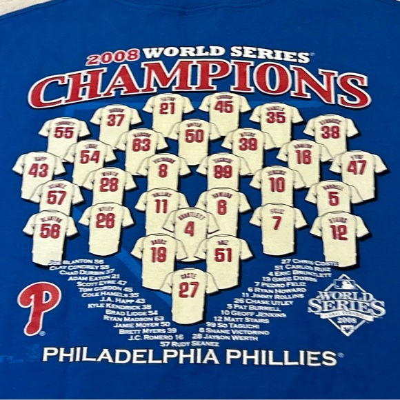NWT 2008 World Champions Philadelphia Phillies XL - Picture 5 of 8